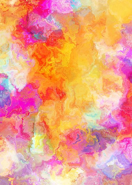 marble abstraction art orange pink  #marble by JBJart Justyna Jaszke