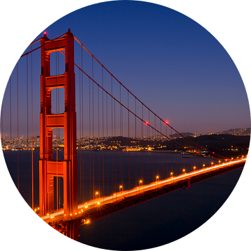 Golden Gate Bridge bij nacht van Melanie Viola