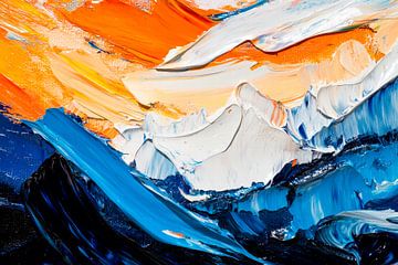 Farbenfrohe abstrakte Landschaftsstruktur von Poster Art Shop