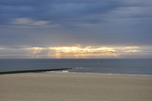 Avondzon op het strand