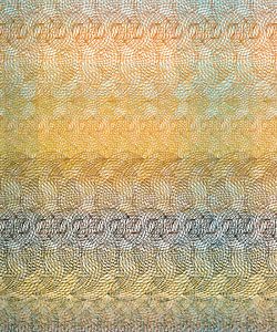 Grafische Kreise in Muster, ockerfarben