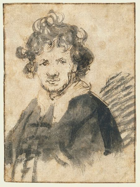 Rembrandt van Rijn - Self-portrait with tangled hair by Marieke de Koning