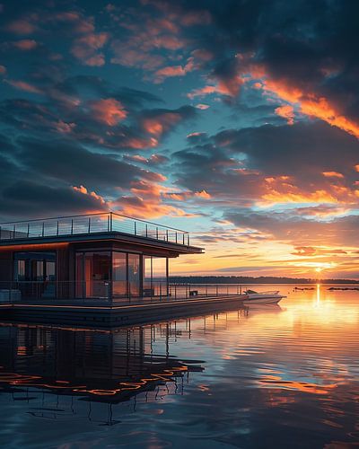 Sunrise on calm waters