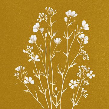 Flowers in Ochre by Thea