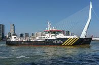 Loodsboot Polaris bij de Erasmusbrug. van Jaap van den Berg thumbnail