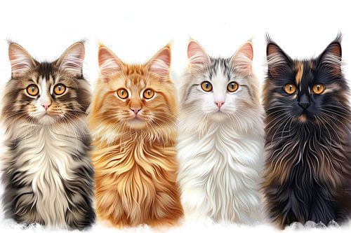 cats in and around the house