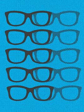 Glasses Black & Blue2 van Mr and Mrs Quirynen