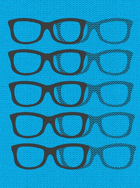 Glasses Black & Blue2 von Mr and Mrs Quirynen