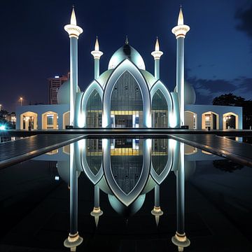 Moskee in de nacht van TheXclusive Art