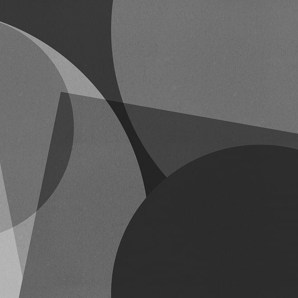 Modern abstract. Geometric shapes in black and white VI by Dina Dankers