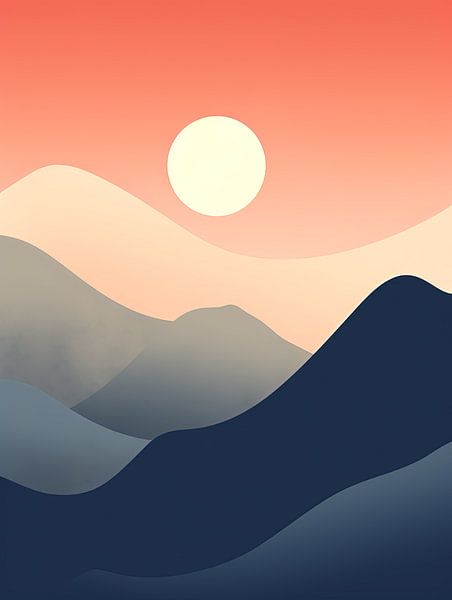 Abstracte Zonsondergang van ByNoukk
