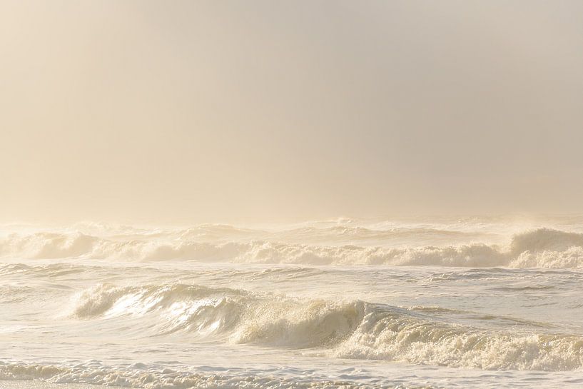 Waves at the beach on Texel island in the Wadden sea region by Sjoerd van der Wal Photography
