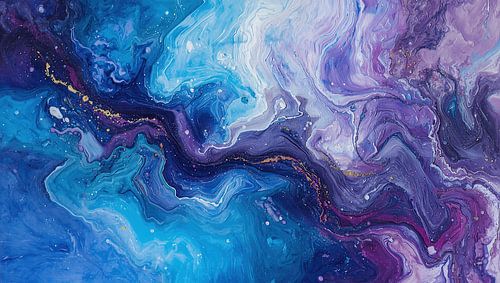 Peinture abstraite avec des coups de pinceau vifs
