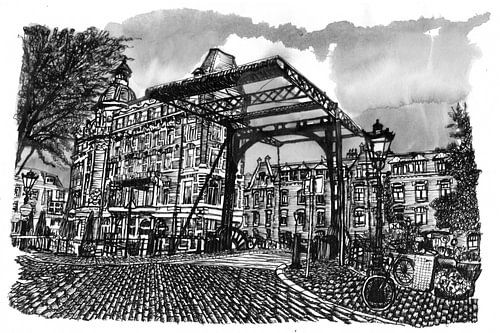 Aluminiumbrug Staalstraat Amsterdam Nederland