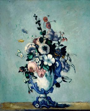 Bloemen in een Rococo Vaas, Paul Cezanne