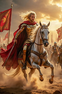 Dark Fantasy Art Wandbild: ALEXANDER - Der Eroberer des Imperiums