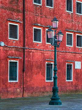 Historical buildings in the old town of Venice in Italy