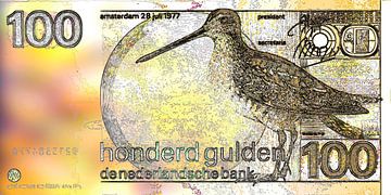 Bankbiljet van 100 Gulden Modern, Abstract Digitaal Kunstwerk