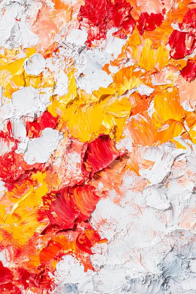 Farbexplosion in rot und gelb von Poster Art Shop