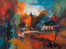 Cabin in an autumn forest by FJB