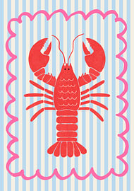 Red Lobster Stripes by Katarzyna Gąsiorowska