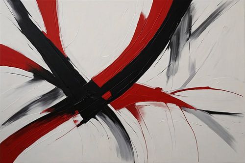 Minimalisme in rood en zwart