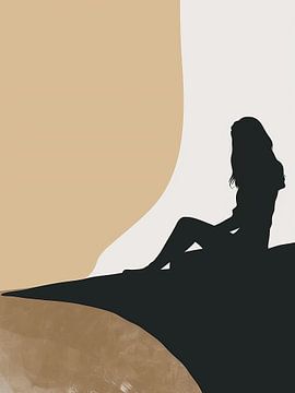 Silhouet van een vrouw van haroulita