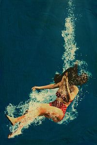 Mädchen taucht ins Wasser III von Jan Keteleer