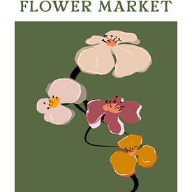 Bloemenmarkt Toscane nr. 05 van Treechild