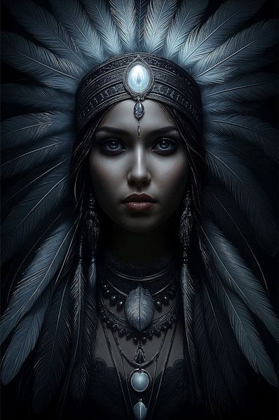 Indiase vrouw in traditie van Jean Pierre