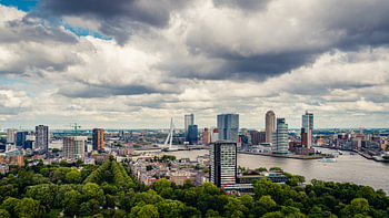 Skyline of Rotterdam from the Euromast (16:9)