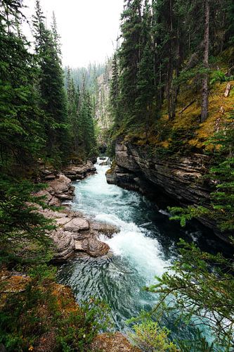 Der wilde Fluss durch die Berge