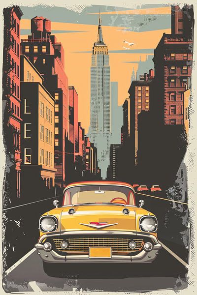 Klassischer Chevrolet im alten New York von Imperial Art House