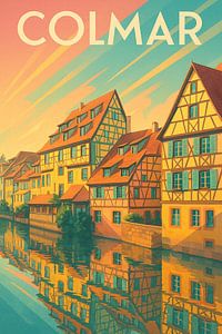 Colmar Elsass Art Deco Reiseplakat