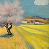 Landschap met boom in van Gogh-stijl_landscape van Ton Kuijpers