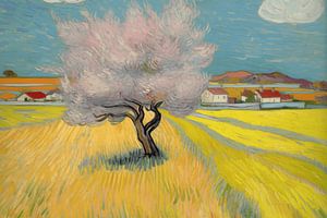 Landschaft mit Baum im van Gogh-Stil_Landschaft
