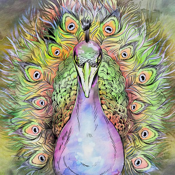 Japanischer Pfau von Mad Dog Art