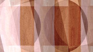 Mid Century Bauhaus Formen Pastellmalerei Sanfte Erdfarben
