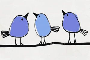 Blaue Vögel