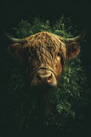 Portrait d'un Highlander écossais au teint sombre, dans une atmosphère mystique sur Eva Lee