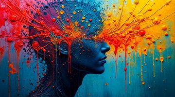 Explosion of thoughts by Klaus Tesching - Art-AI