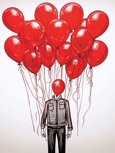 Karmozijnrode Ballon Waterval