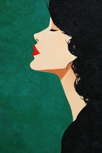 Profile with Red Lips
