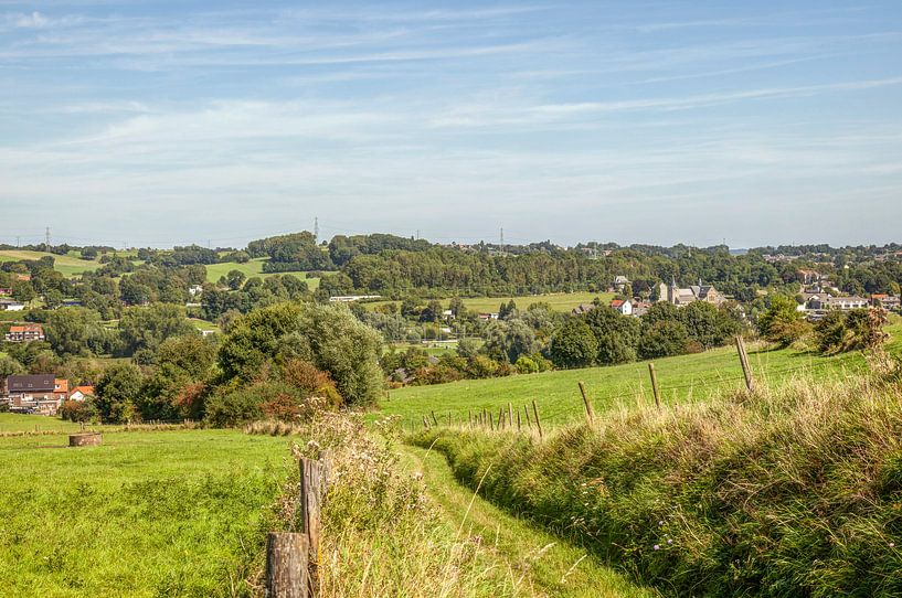 Uitzicht op Station en Kerk van Schin op Geul von John Kreukniet