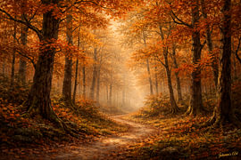 Pinselstriche der Wildnis – Herbstliche Einsamkeit von Johannas Art Creations