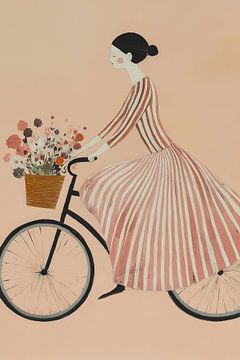Fietsend in het roze van Bianca ter Riet