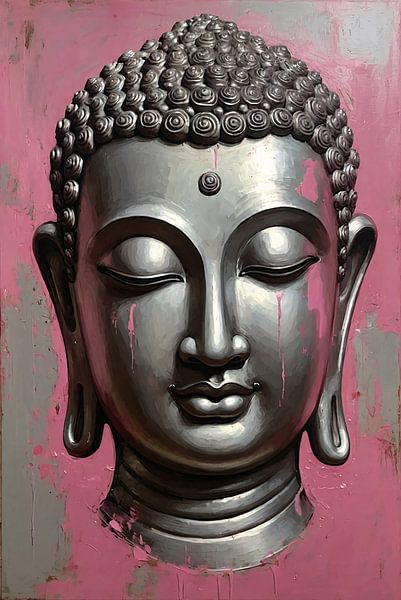 Tränen der Erleuchtung - Buddha Modernes Kunstwerk von Art & Soul Creations