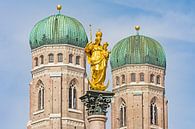 Frauenkirche und Mariensäule in München von ManfredFotos Miniaturansicht