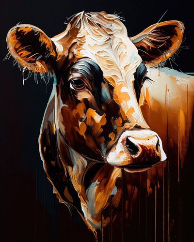 Portret van een koe van Bert Nijholt