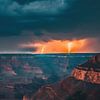 Blitze über dem Canyon von fernlichtsicht